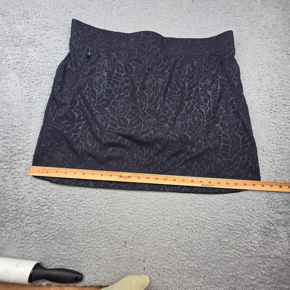 Orvis Skort Women XXL Black Floral Print Active Hiking Golf Athletic Pockets - Picture 4 of 8